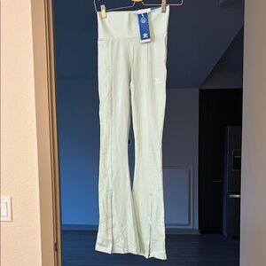 Adidas Light Green Flared Leggings